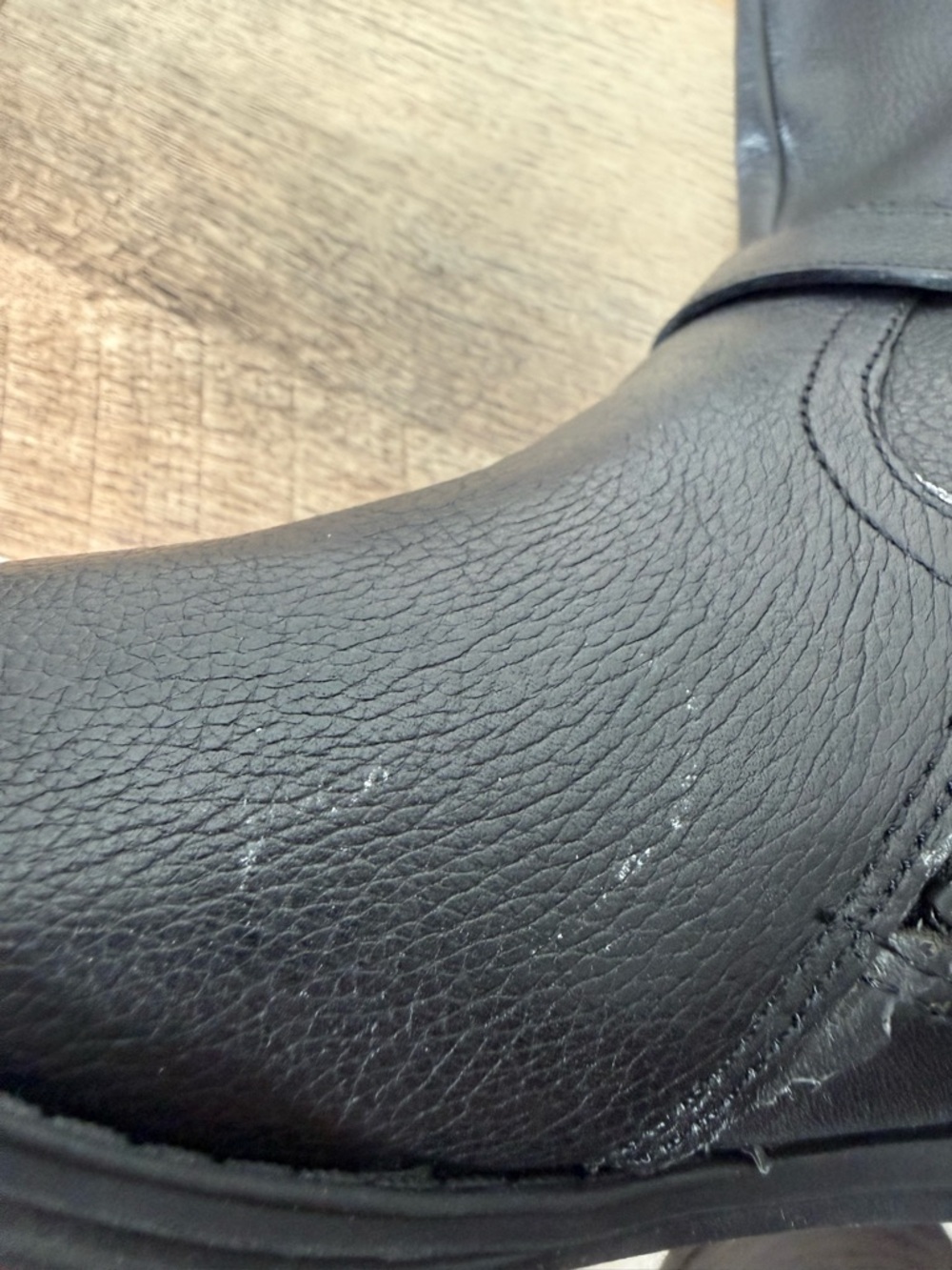 NATURALIZER New Jessie High Shaft Leather Riding Boots Black Buckle Zipper 7.5 - Picture 13 of 14